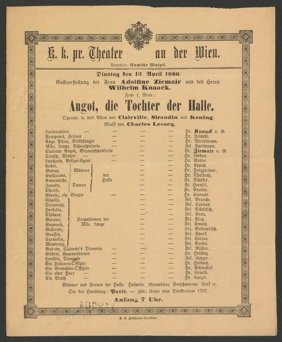Angot, die Tochter der Halle