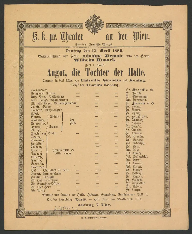 Angot, die Tochter der Halle