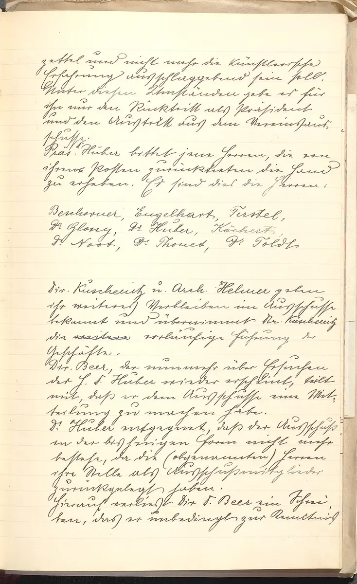 Protokolle der Ausschusssitzungen des Vereines des Deutschen Volkstheaters in Wien