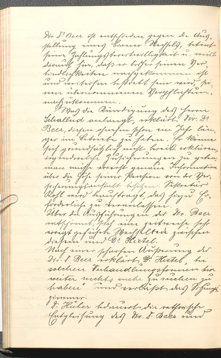 Protokolle der Ausschusssitzungen des Vereines des Deutschen Volkstheaters in Wien