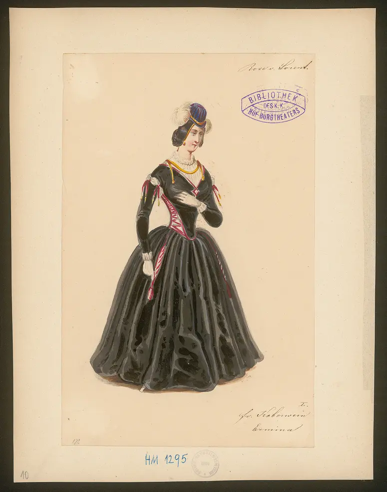 Die Rose von Sorrent, Titel der Serie: Figurinen des k.k. Hof-Burgtheaters