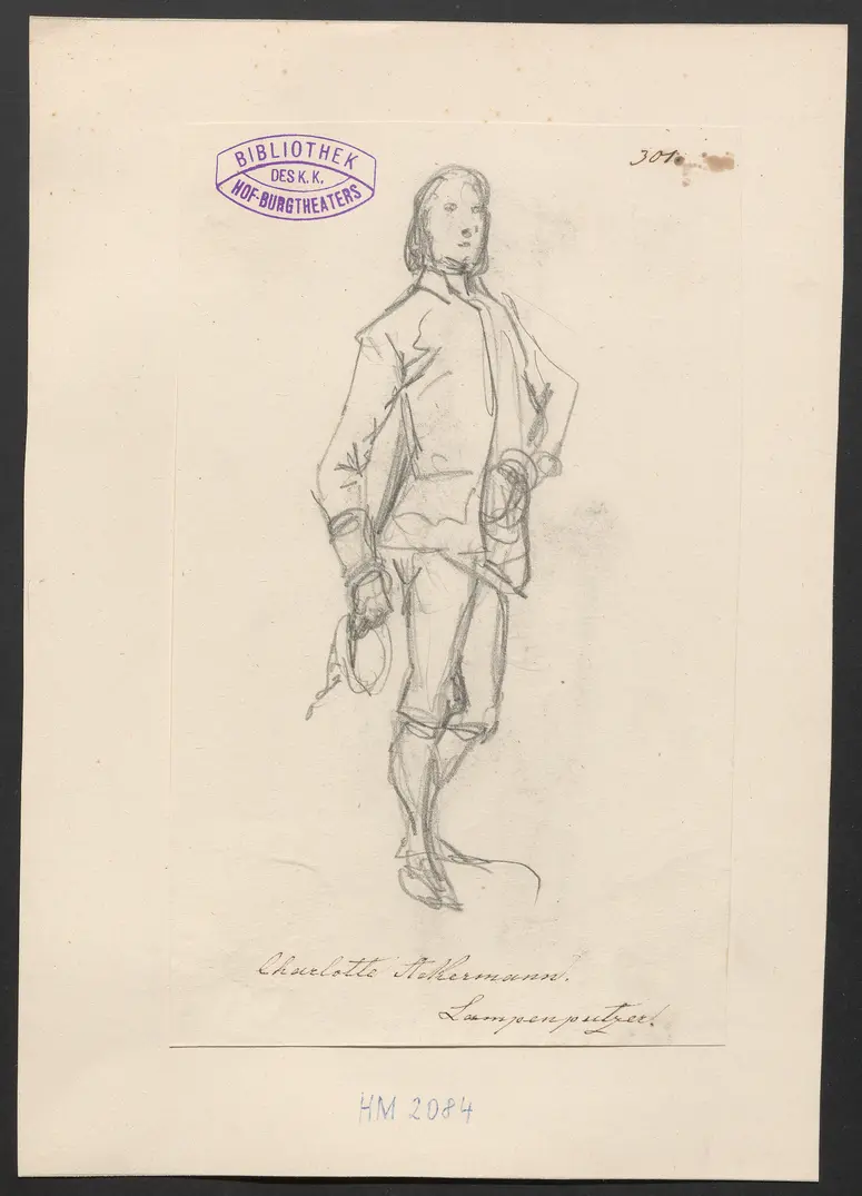 Charlotte Ackermann, Titel der Serie: Figurinen des k.k. Hof-Burgtheaters