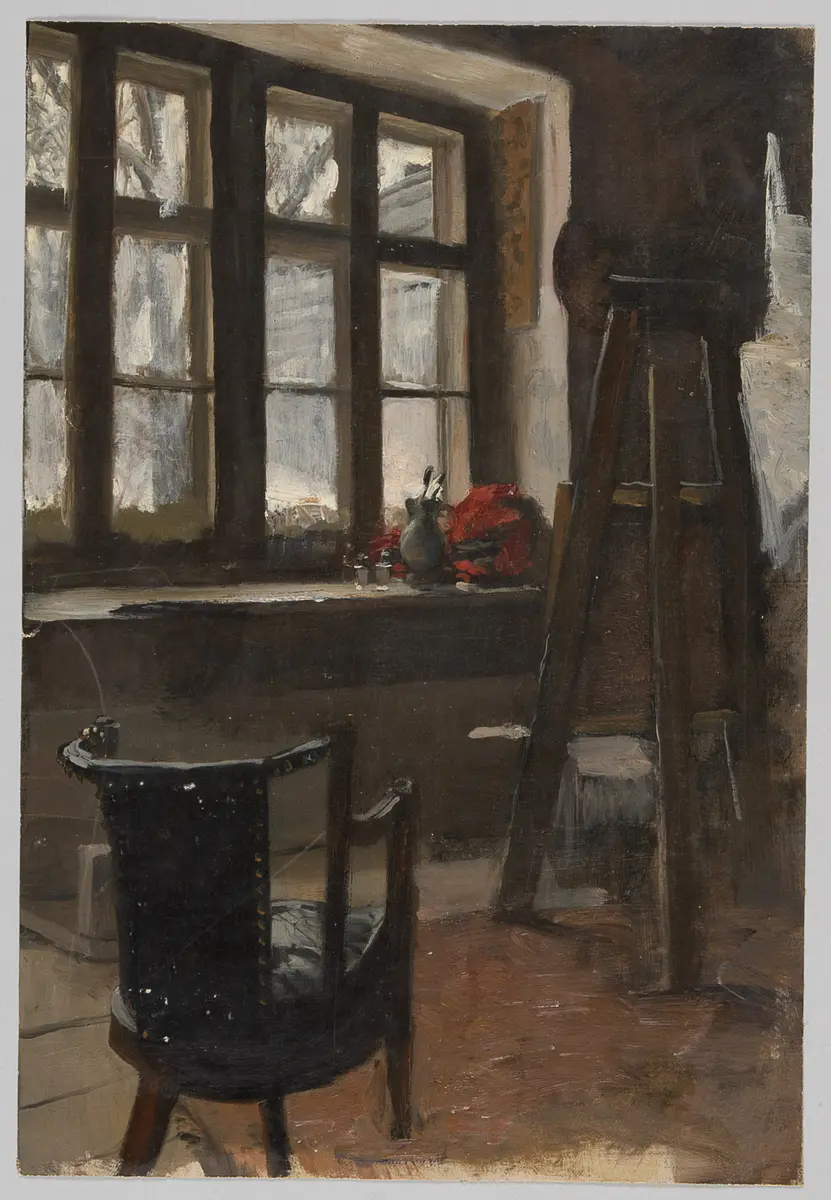 Interieur mit Staffelei