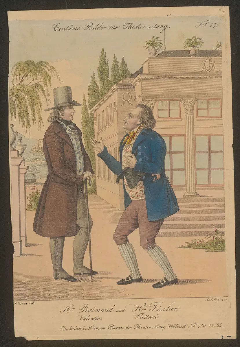 Der Verschwender, Titel der Serie: Costume-Bild, Name der Zeitschrift: Wiener Theaterzeitung
