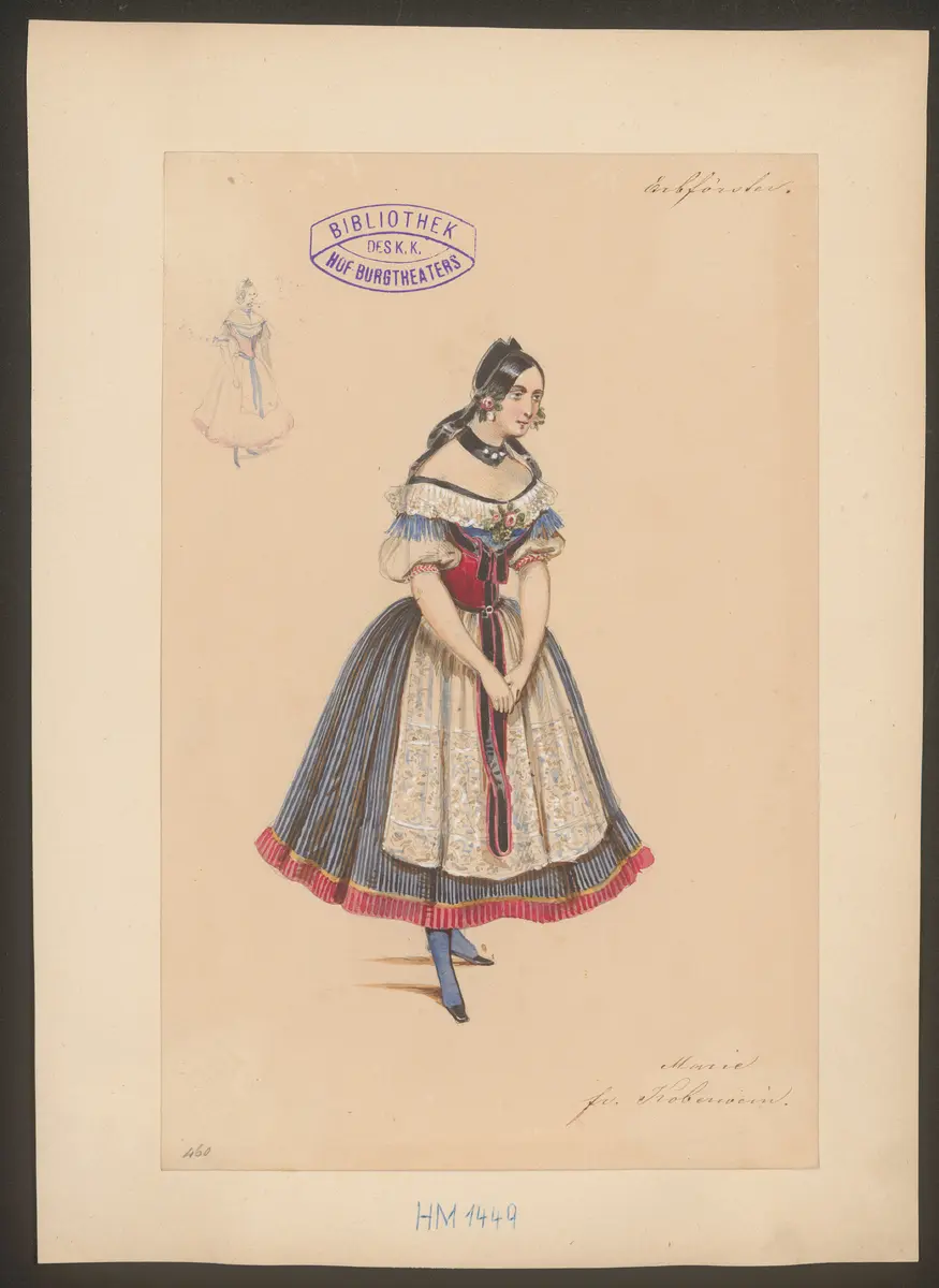 Der Erbförster, Titel der Serie: Figurinen des k.k. Hof-Burgtheaters