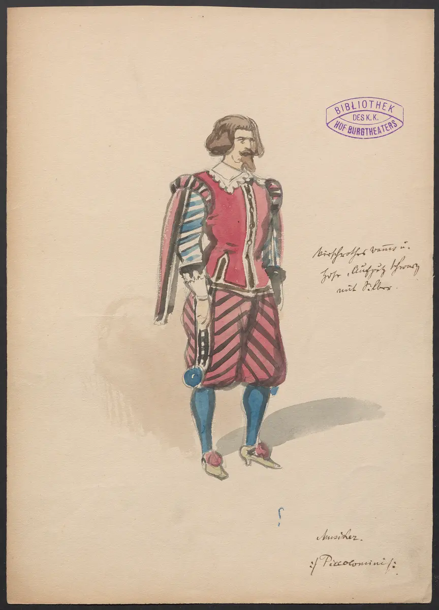 Die Piccolomini, Titel der Serie: Figurinen des k.k. Hof-Burgtheaters