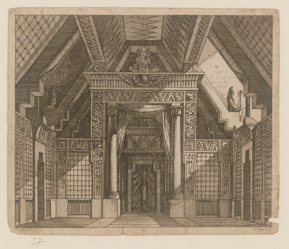 La Distruzione di Gerusaleme, Weiterer Titel: Die Zerstörung von Jerusalem, Titel der Serie: Theaterdecorationen nach den Original Skitzen des k.k. Hof Theater Mahlers Anton de Pian, gestochen und verlegt von Norbert Bittner.