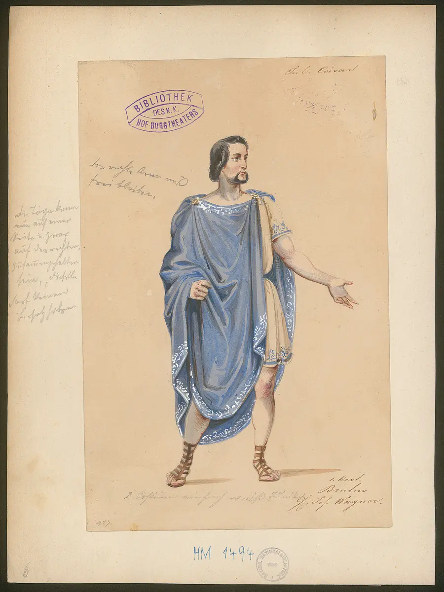 Julius Cäsar, Originaltitel: The Tragedy of Julius Caesar, Titel der Serie: Figurinen des k.k. Hof-Burgtheaters