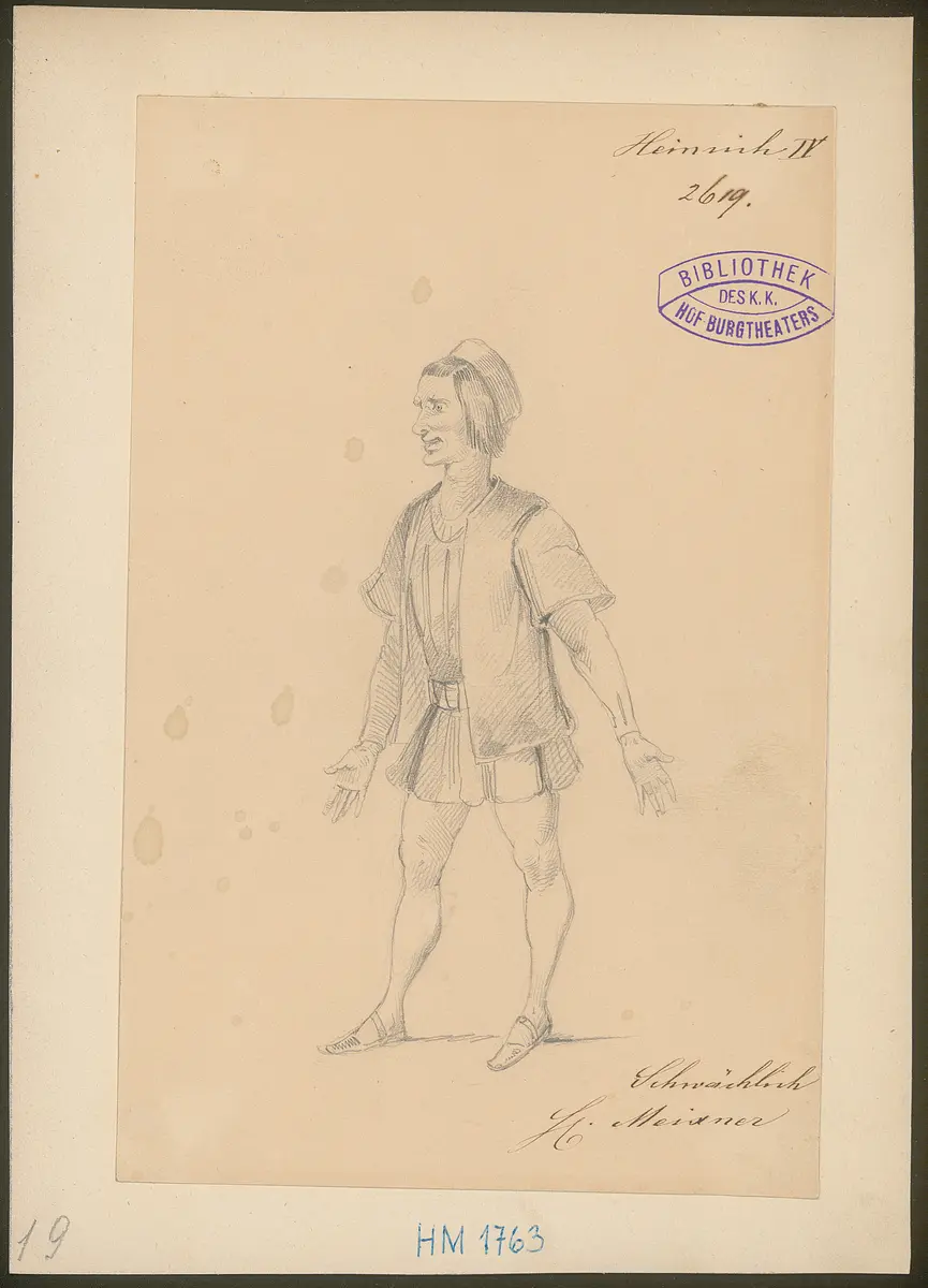 König Heinrich der Vierte, Suchtitel: Heinrich IV., Originaltitel: King Henry IV, Titel der Serie: Figurinen des k.k. Hof-Burgtheaters