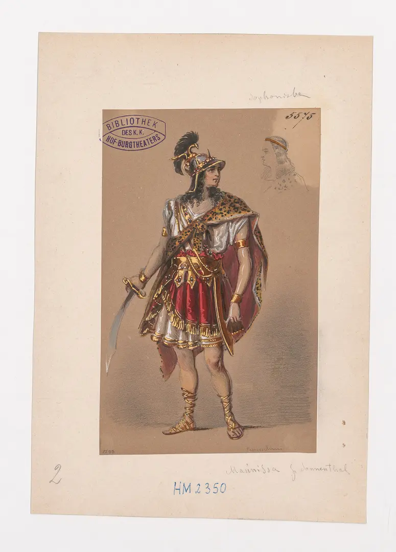 Sophonisbe, Titel der Serie: Figurinen des k.k. Hof-Burgtheaters
