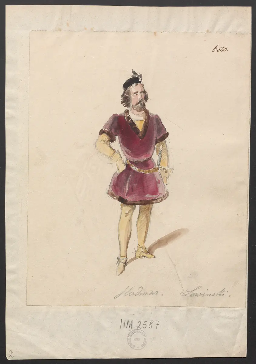 Heinrich von der Aue, Titel der Serie: Figurinen des k.k. Hof-Burgtheaters