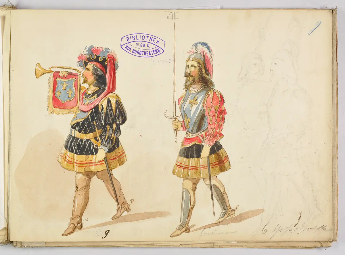 Die Jungfrau von Orleans, Titel der Serie: Figurinen des k.k. Hof-Burgtheaters