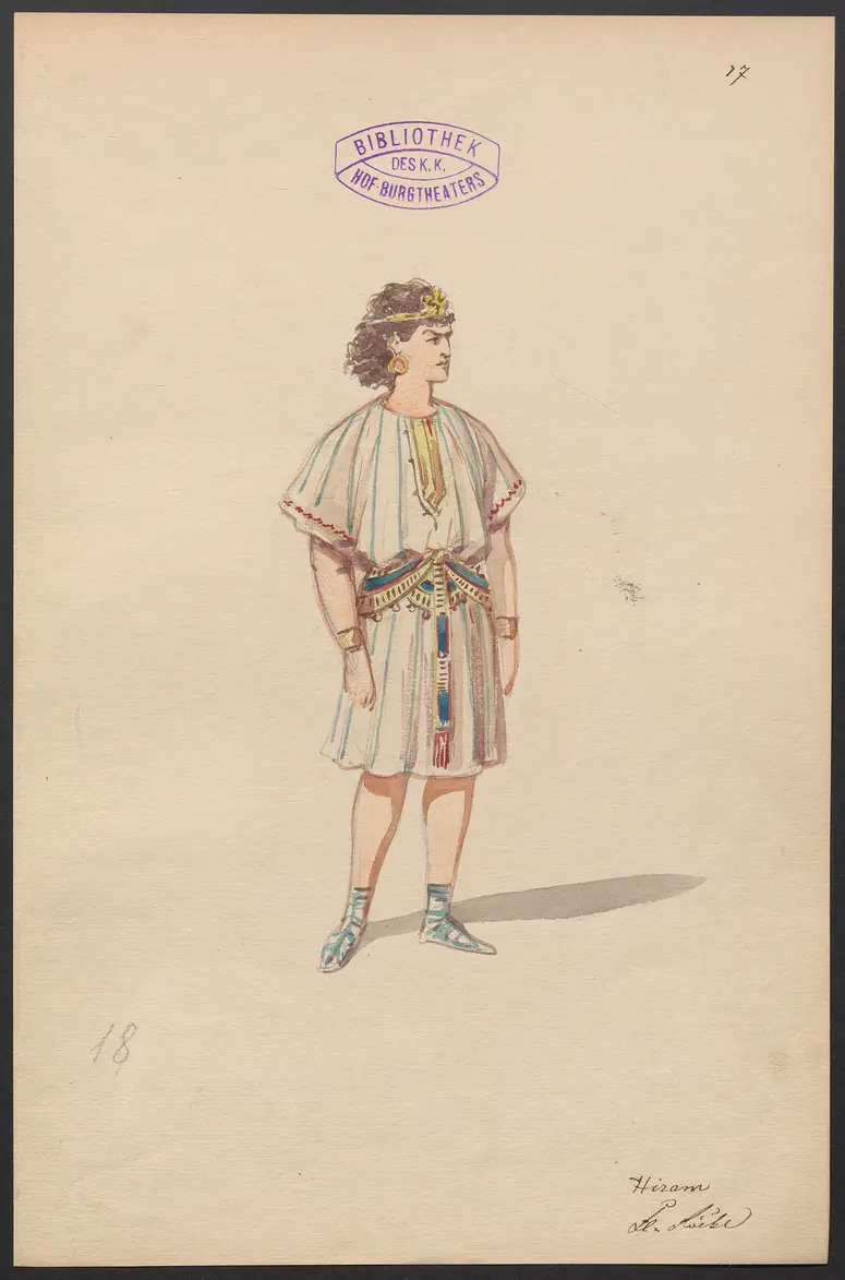 Sophonisbe, Titel der Serie: Figurinen des k.k. Hof-Burgtheaters