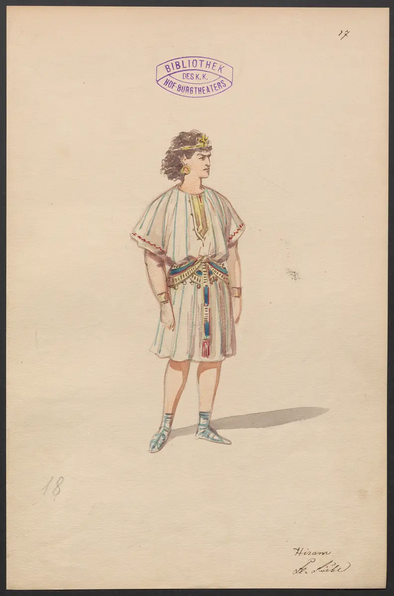 Sophonisbe, Titel der Serie: Figurinen des k.k. Hof-Burgtheaters