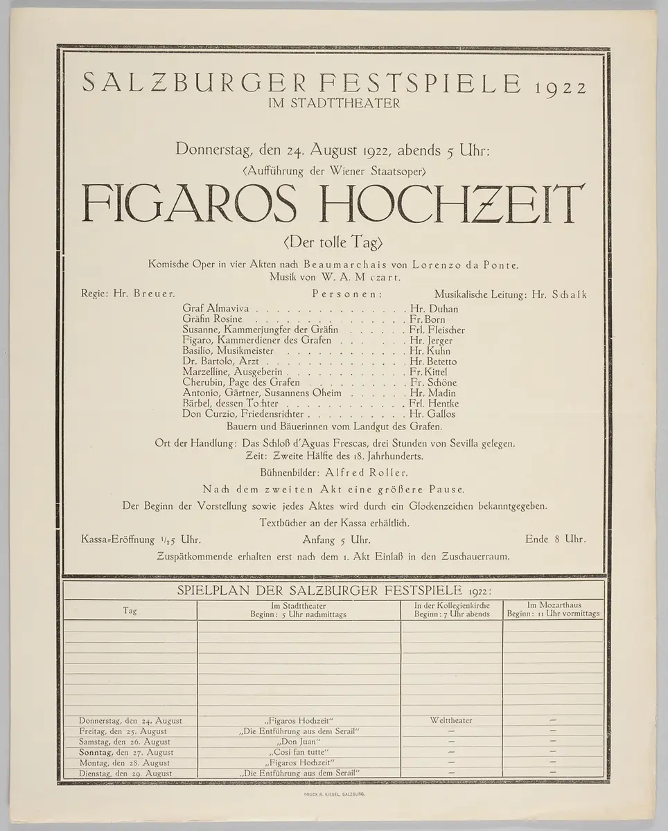Die Hochzeit des Figaro, Titel in Vorlageform: Figaros Hochzeit <Der tolle Tag>