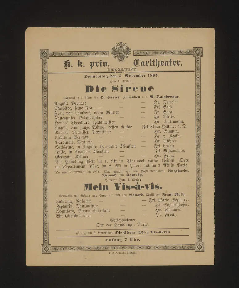 Die Sirene, Mein Vis-à-vis
