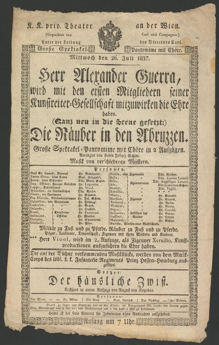 Die Räuber in den Abruzzen, Der häusliche Zwist