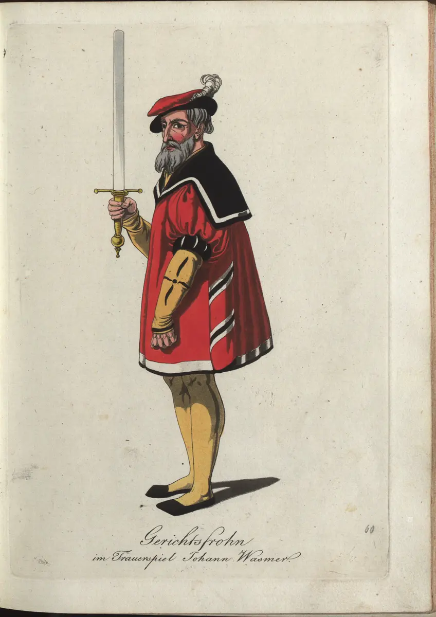 Johann Vasmer, Bürgermeister von Bremen, Titel in Vorlageform: Johann Wasmer, Titel der Serie: Auswahl schöner Costumes für Theater- und Ball-Anzüge