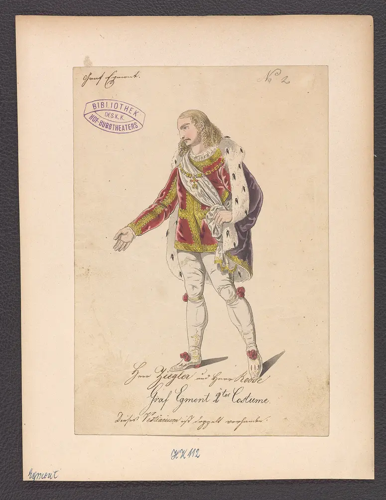 Egmont, Titel der Serie: Figurinen des k.k. Hof-Burgtheaters