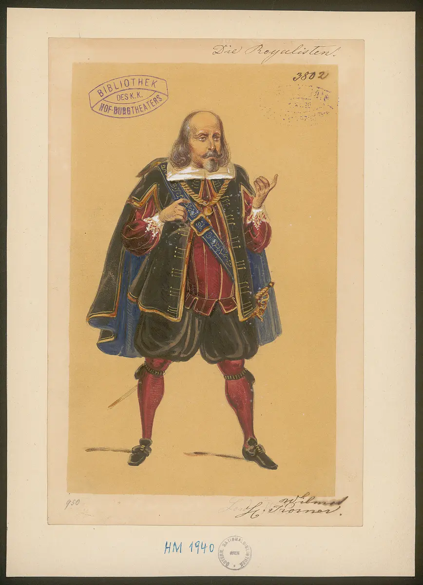 Die Royalisten, oder Cromwell - General, Titel der Serie: Figurinen des k.k. Hof-Burgtheaters