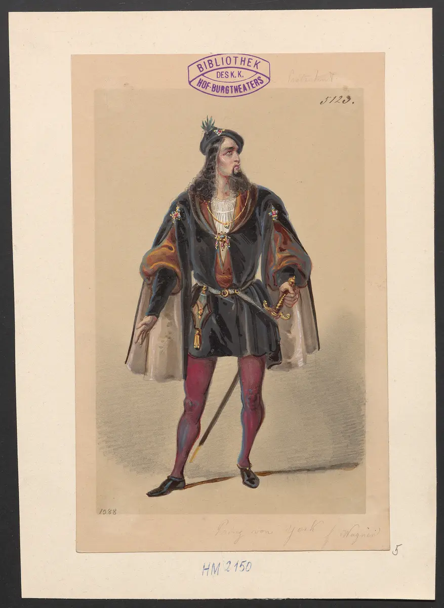 Der Prätendent von York, Titel der Serie: Figurinen des k.k. Hof-Burgtheaters