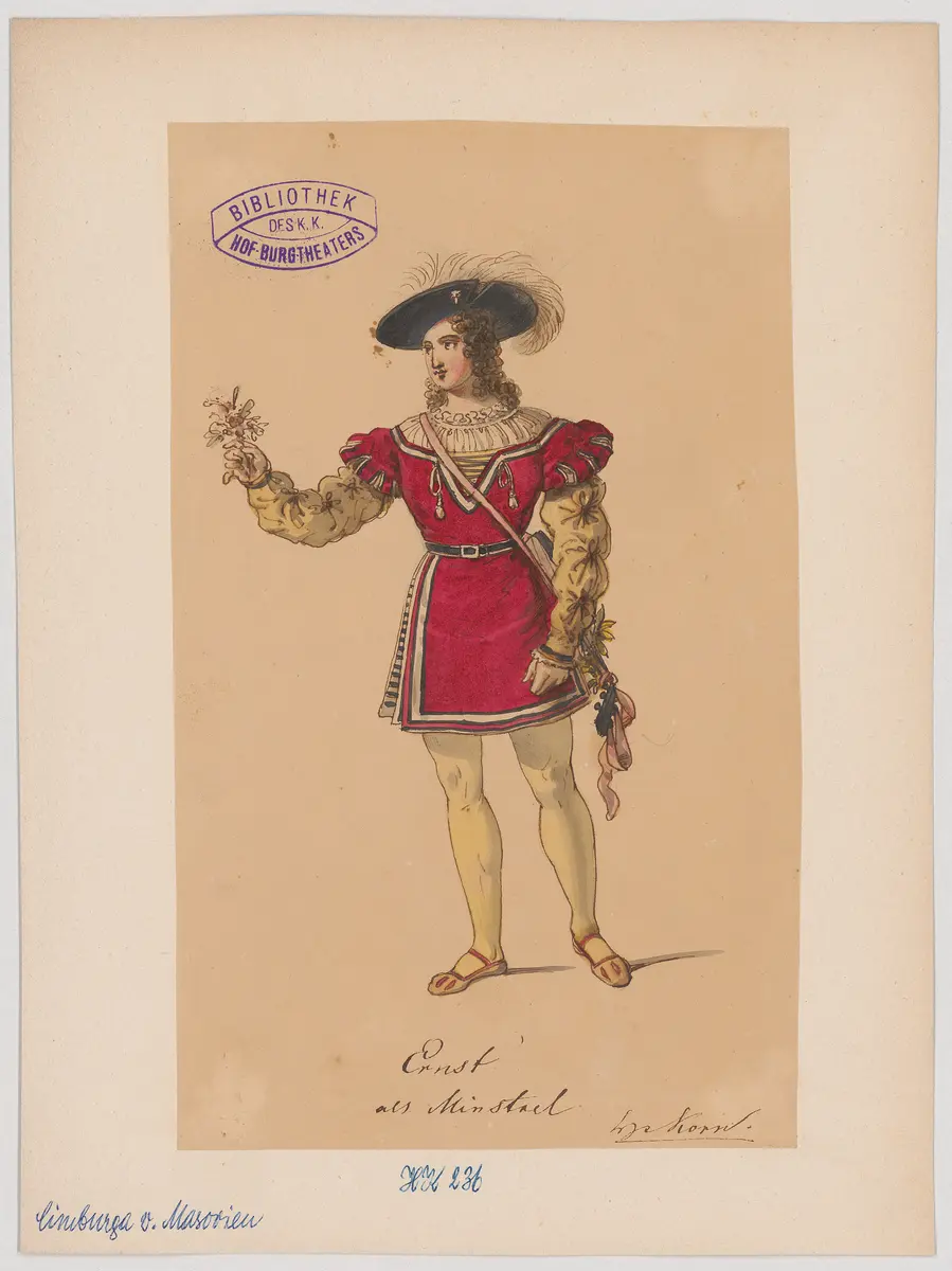 Cimburga von Masovien, Titel der Serie: Figurinen des k.k. Hof-Burgtheaters