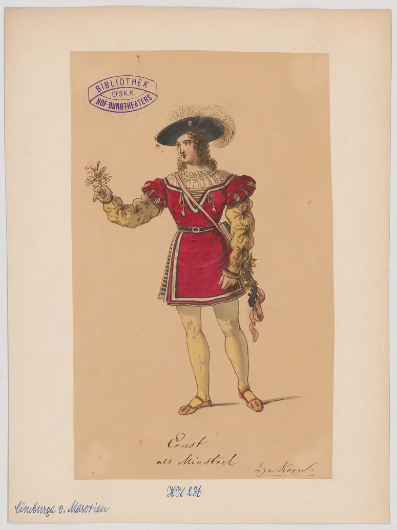 Cimburga von Masovien, Titel der Serie: Figurinen des k.k. Hof-Burgtheaters
