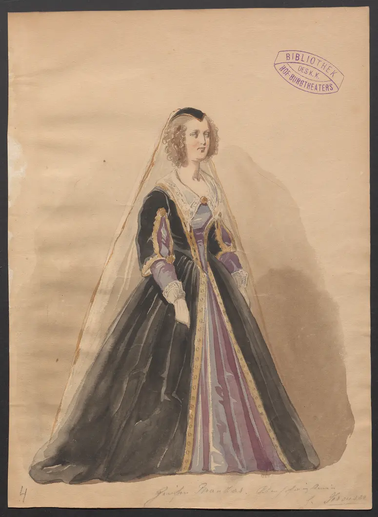 Prinzessin Montpensier, Titel der Serie: Figurinen des k.k. Hof-Burgtheaters