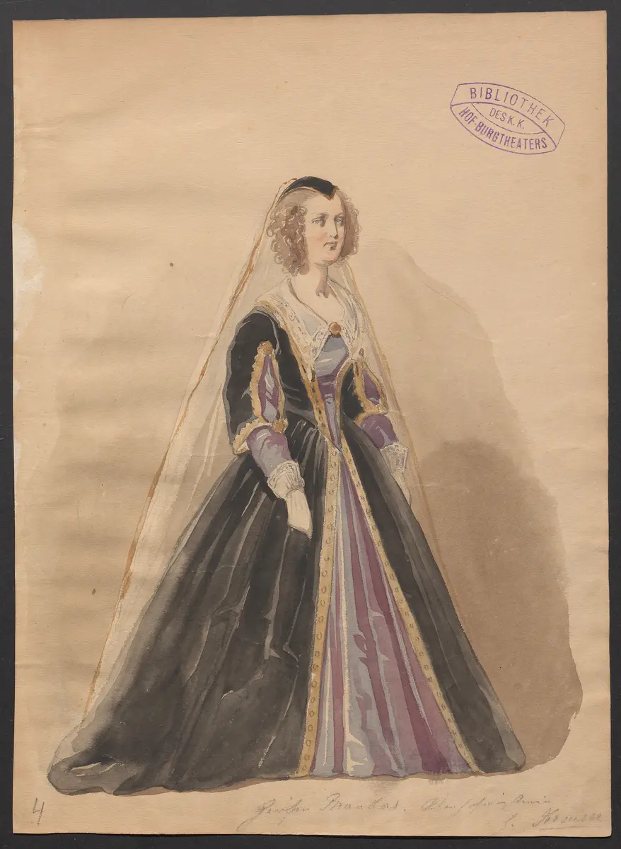 Prinzessin Montpensier, Titel der Serie: Figurinen des k.k. Hof-Burgtheaters