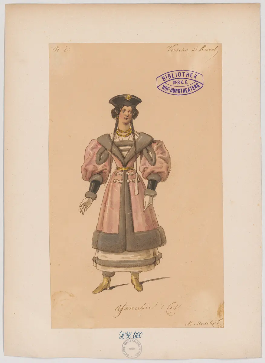 Graf Benjowsky, oder Die Verschwörung auf Kamtschatka, Titel der Serie: Figurinen des k.k. Hof-Burgtheaters