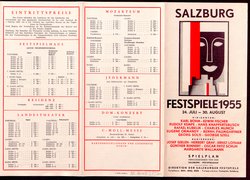 Salzburger Festspiele 1955, Verweis auf Stücktitel: Irische Legende, Verweis auf Stücktitel: Zauberflöte, Verweis auf Stücktitel: Entführung aus dem Serail, Verweis auf Stücktitel: Palestrina, Verweis auf Stücktitel: Ariadne auf Naxos, Verweis auf Stücktitel: Jedermann, Verweis auf Stücktitel: Kabale und Liebe