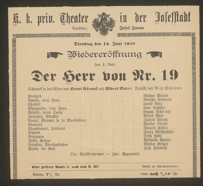 Der Herr von Nr.19, Der Herr von Nummer 19