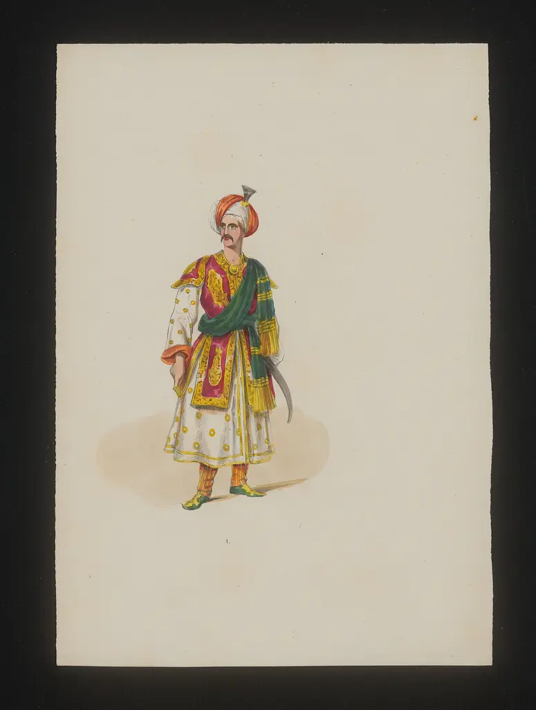 Orientalisch, Weiterer Titel: National Costume, Titel der Serie: Neue Costume-Sammlung verschiedener Zeiten und Nationen