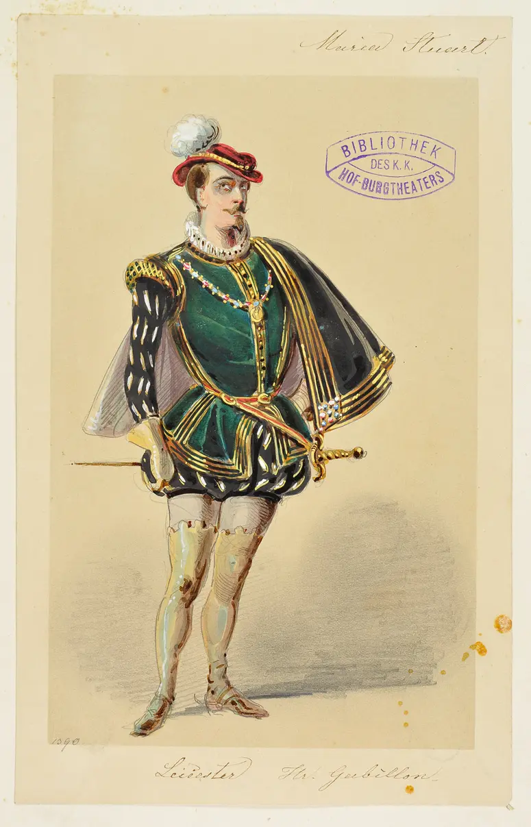 Maria Stuart, Titel der Serie: Figurinen des k.k. Hof-Burgtheaters