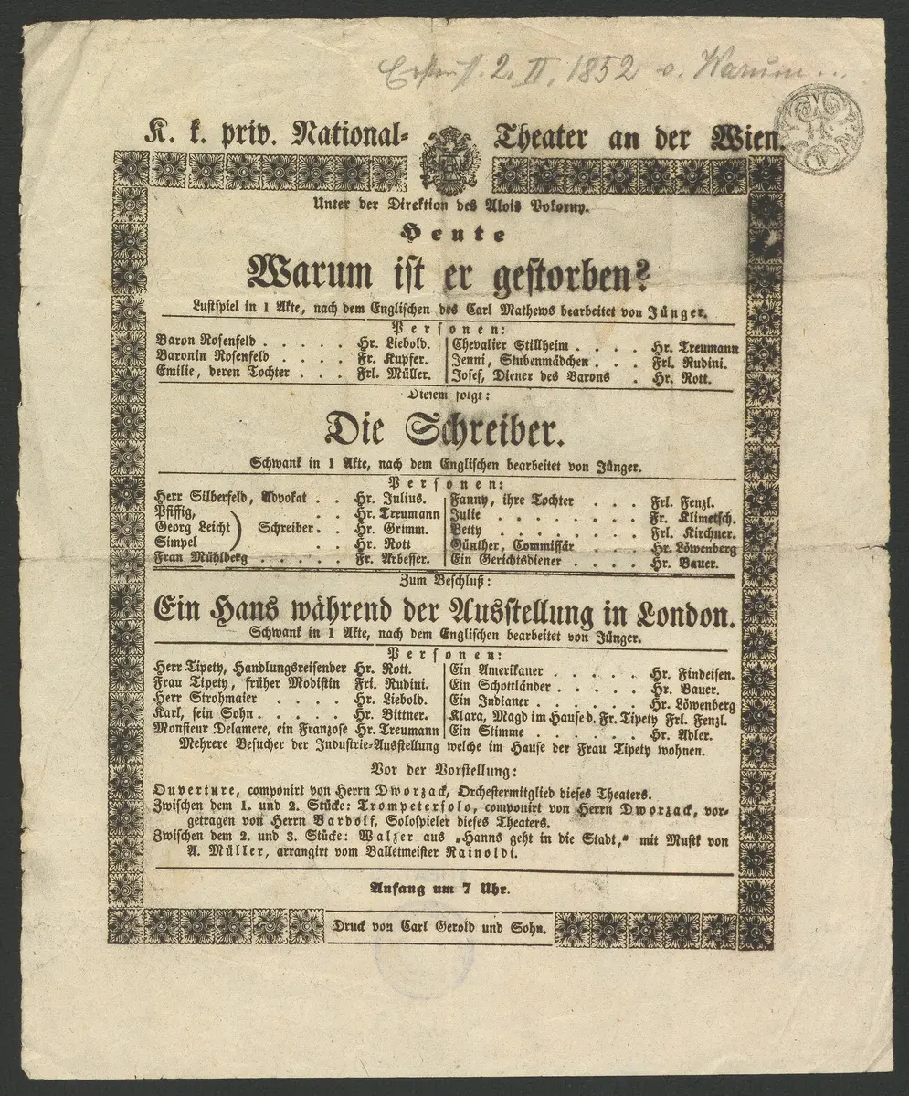 Warum ist er gestorben, Die Schreiber, Ein Hans während der Ausstellung in Rom