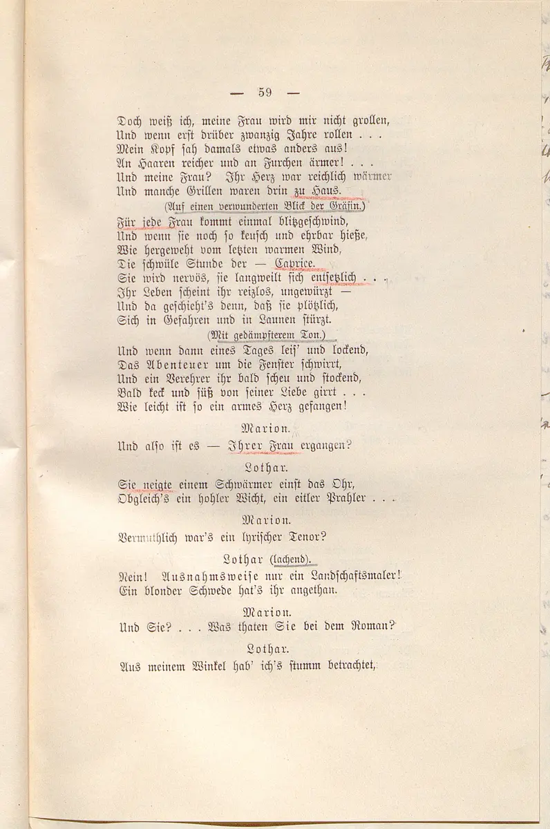 Die Fee Caprice. Lustspiel in 3 Akten