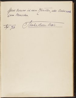 Gästebuch. Atelier Franz-Xaver Setzer, Wien