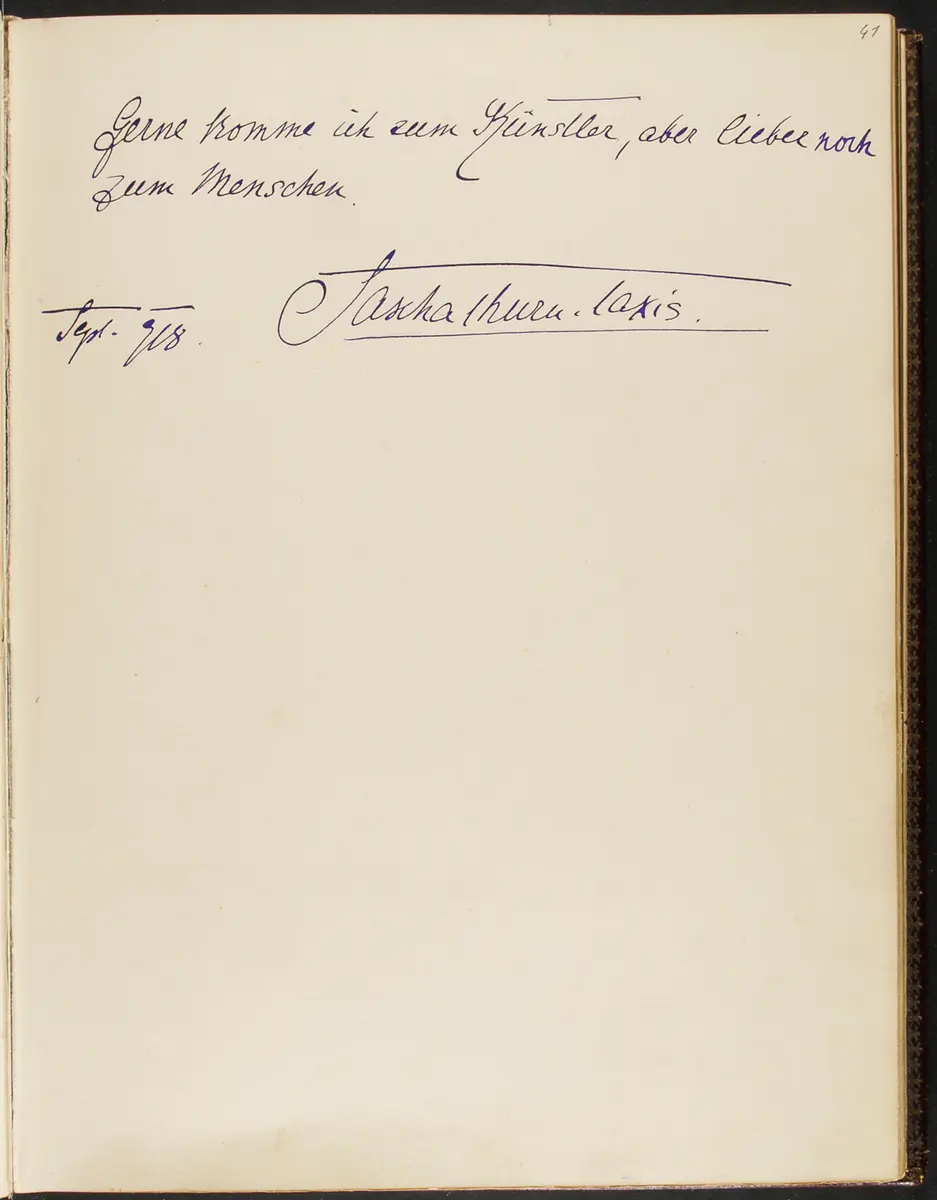 Gästebuch. Atelier Franz-Xaver Setzer, Wien