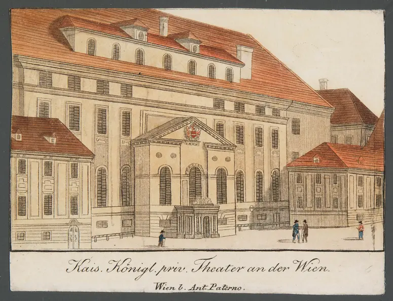 Wien, Theater an der Wien, Titel in Vorlageform: Kais. Königl. priv. Theater an der Wien