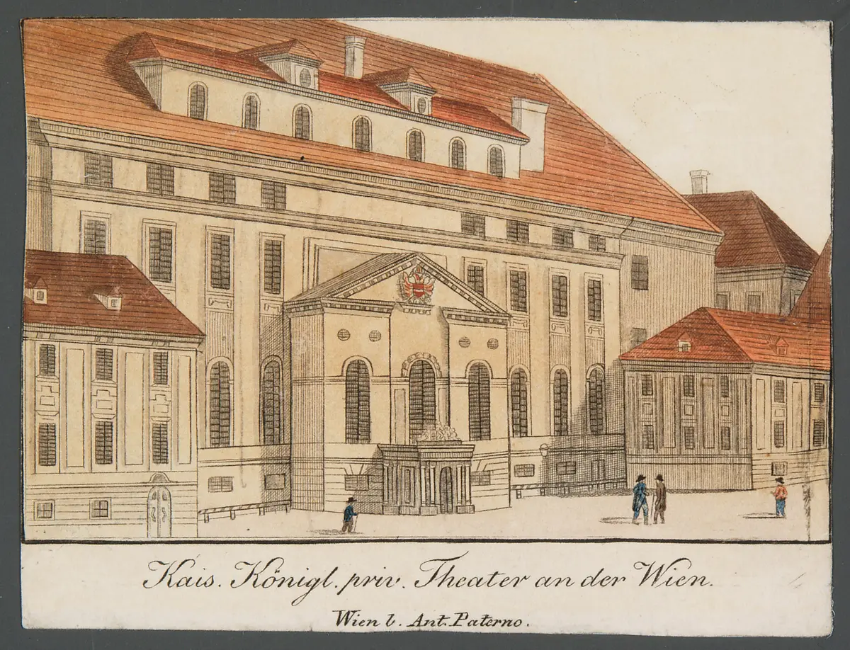 Wien, Theater an der Wien, Titel in Vorlageform: Kais. Königl. priv. Theater an der Wien