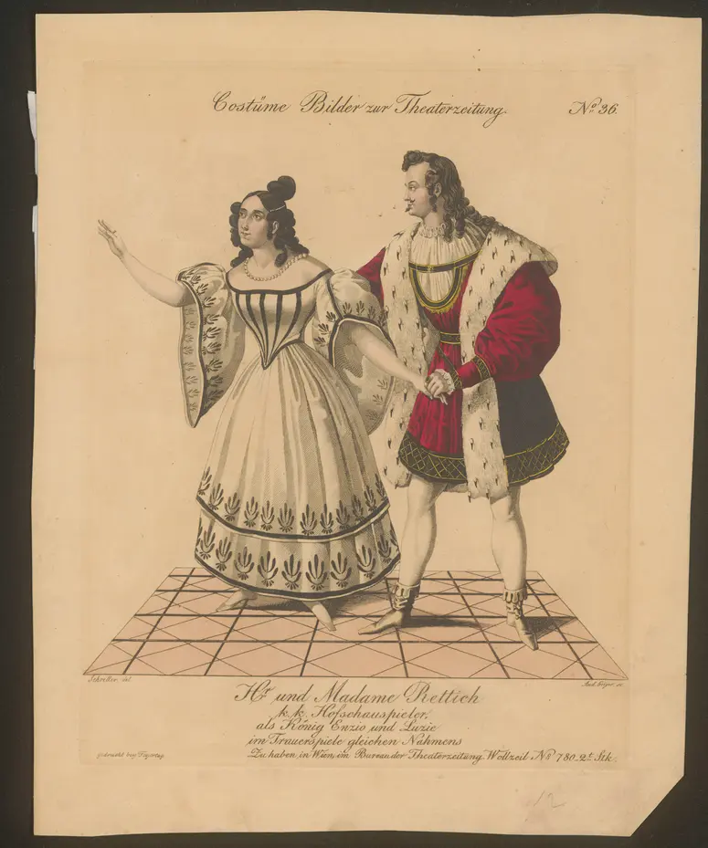 König Enzio, Titel der Serie: Costume-Bild, Name der Zeitschrift: Wiener Theaterzeitung