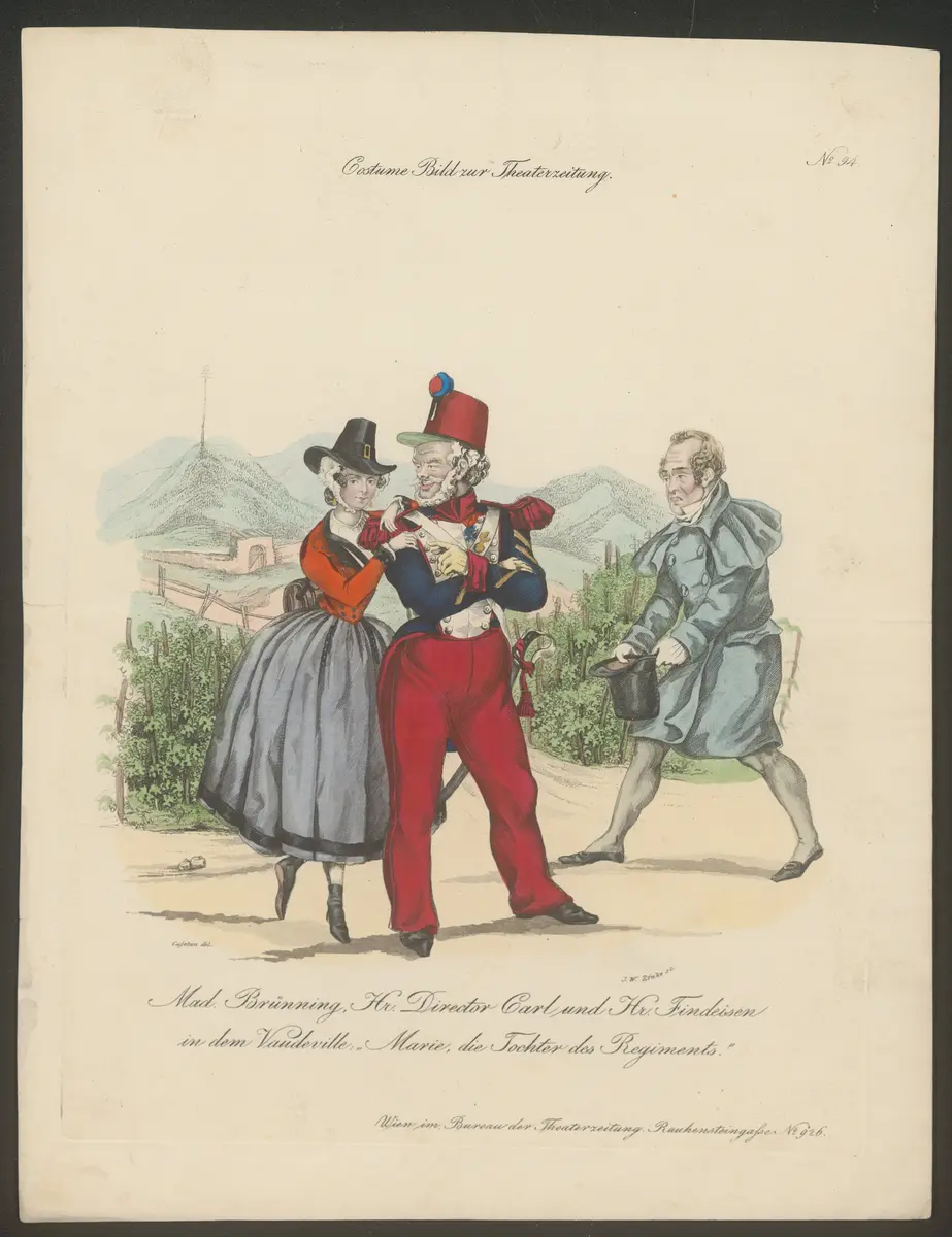 Marie, die Tochter des Regiments, Alternativtitel: Die Regimentstochter, Titel der Serie: Costume-Bild, Name der Zeitschrift: Wiener Theaterzeitung