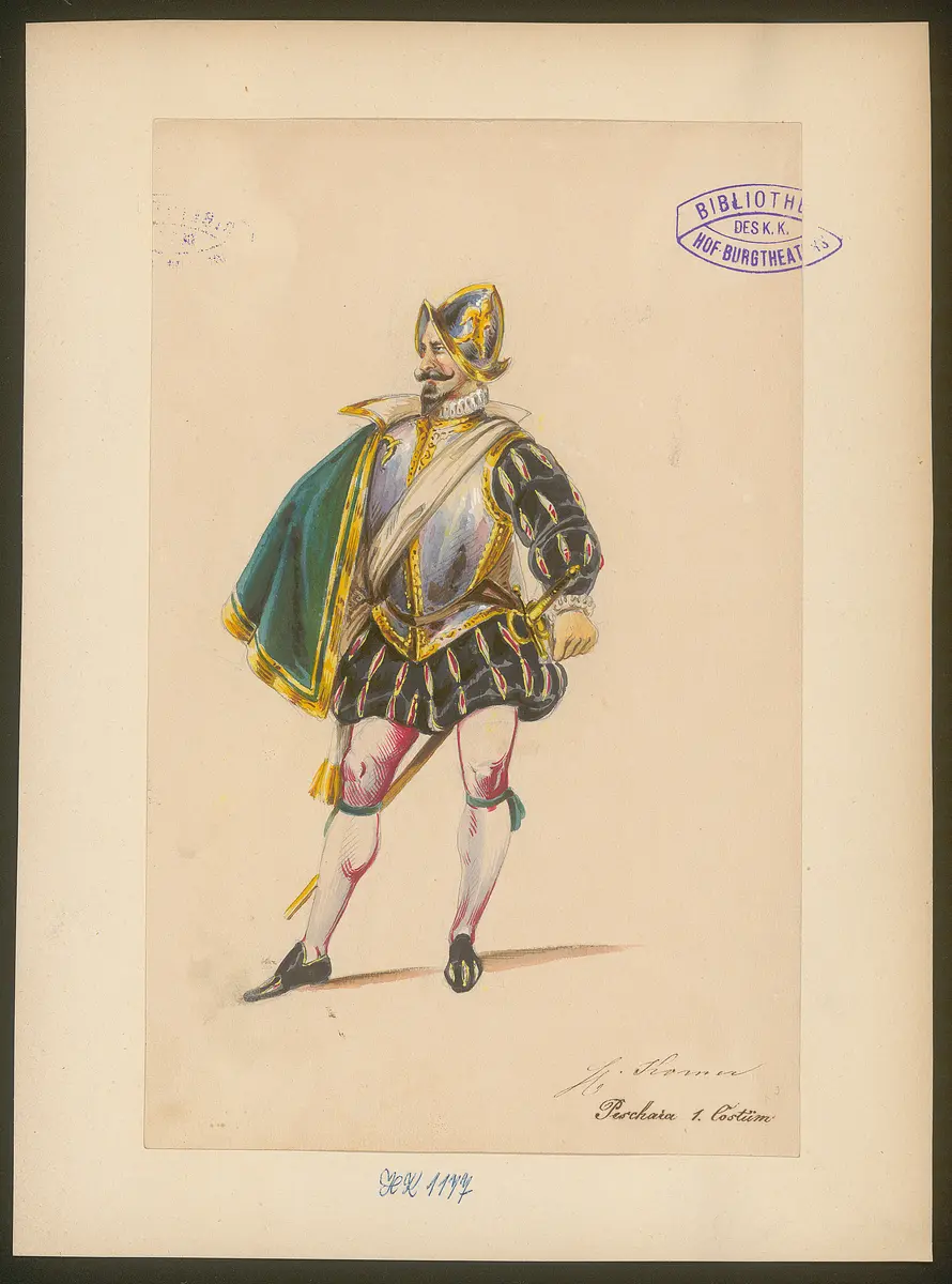 Ludovico, Originaltitel: The Duke of Milan, Titel der Serie: Figurinen des k.k. Hof-Burgtheaters