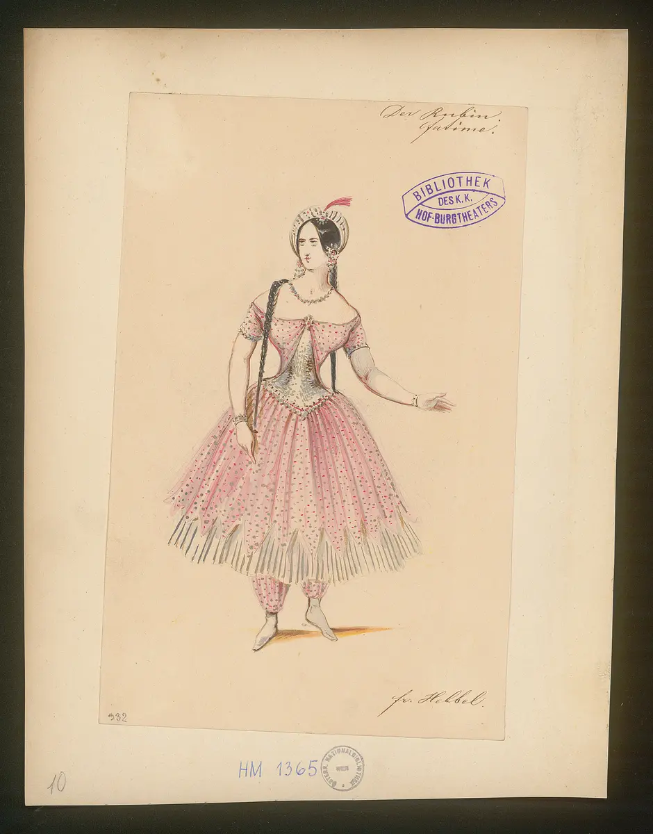 Der Rubin, Titel der Serie: Figurinen des k.k. Hof-Burgtheaters