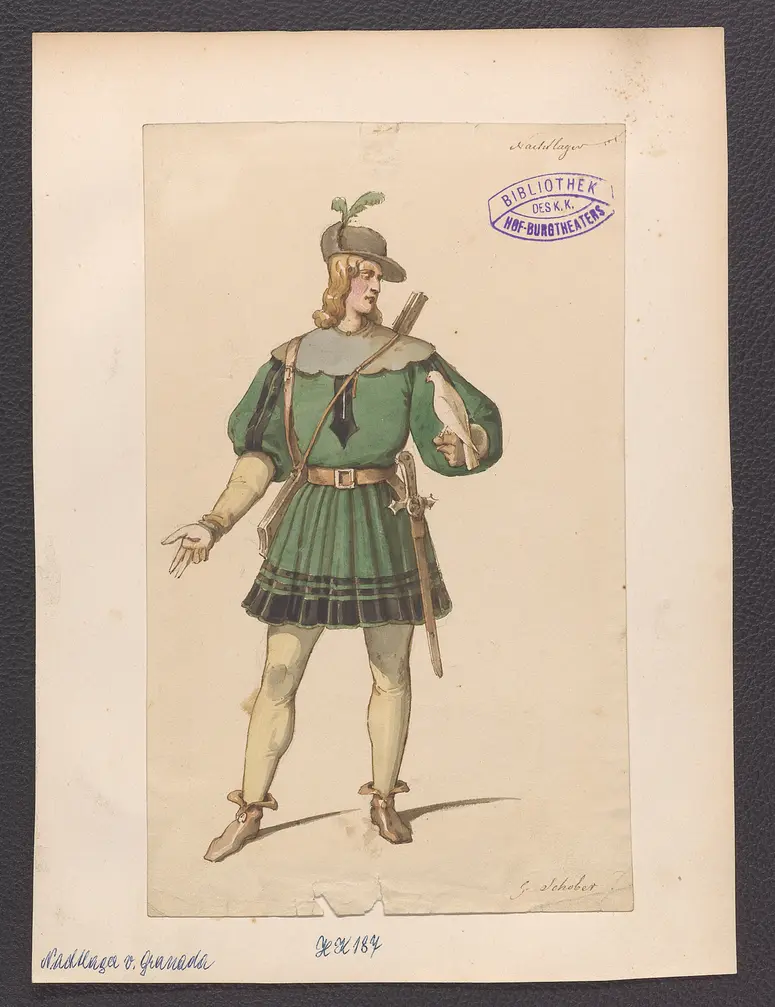 Das Nachtlager in Granada, Titel der Serie: Figurinen des k.k. Hof-Burgtheaters