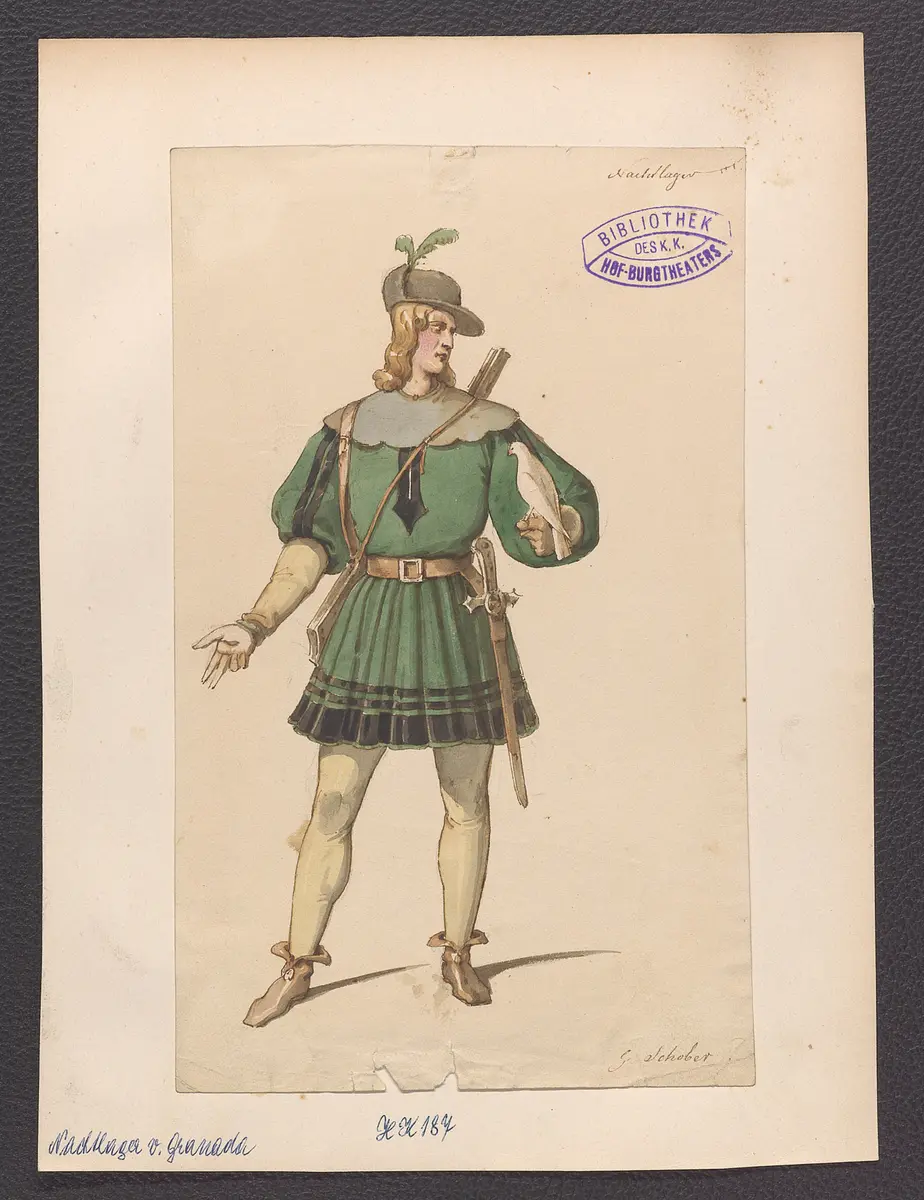 Das Nachtlager in Granada, Titel der Serie: Figurinen des k.k. Hof-Burgtheaters