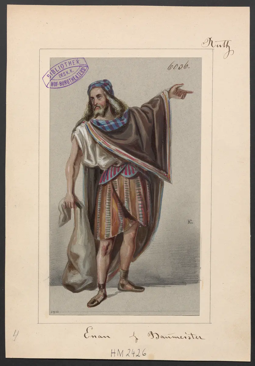 Ruth, Titel der Serie: Figurinen des k.k. Hof-Burgtheaters