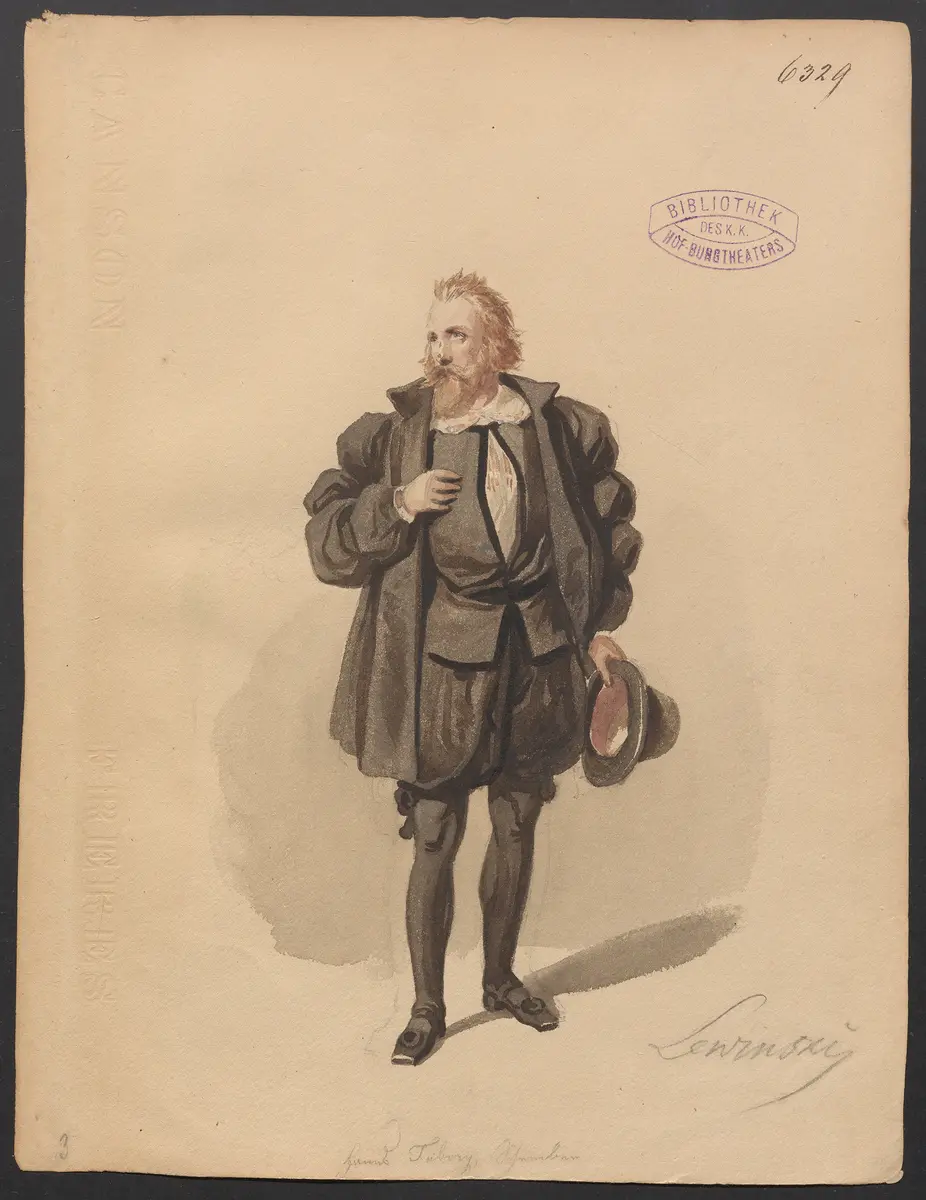 Düweke, Titel der Serie: Figurinen des k.k. Hof-Burgtheaters