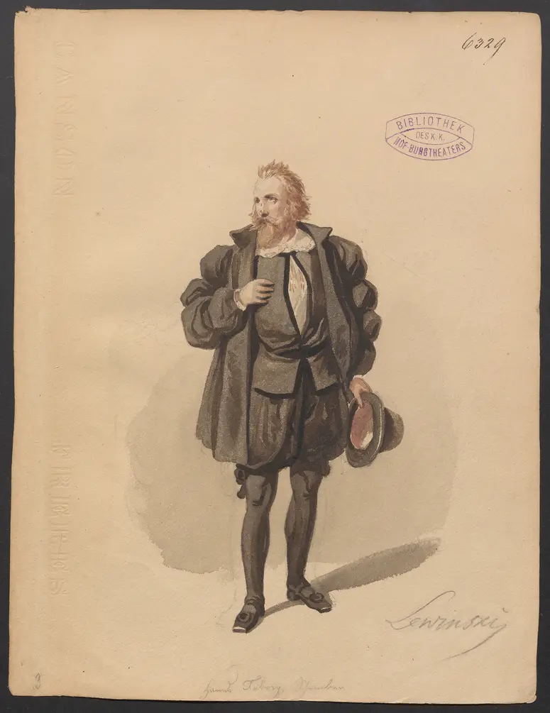 Düweke, Titel der Serie: Figurinen des k.k. Hof-Burgtheaters