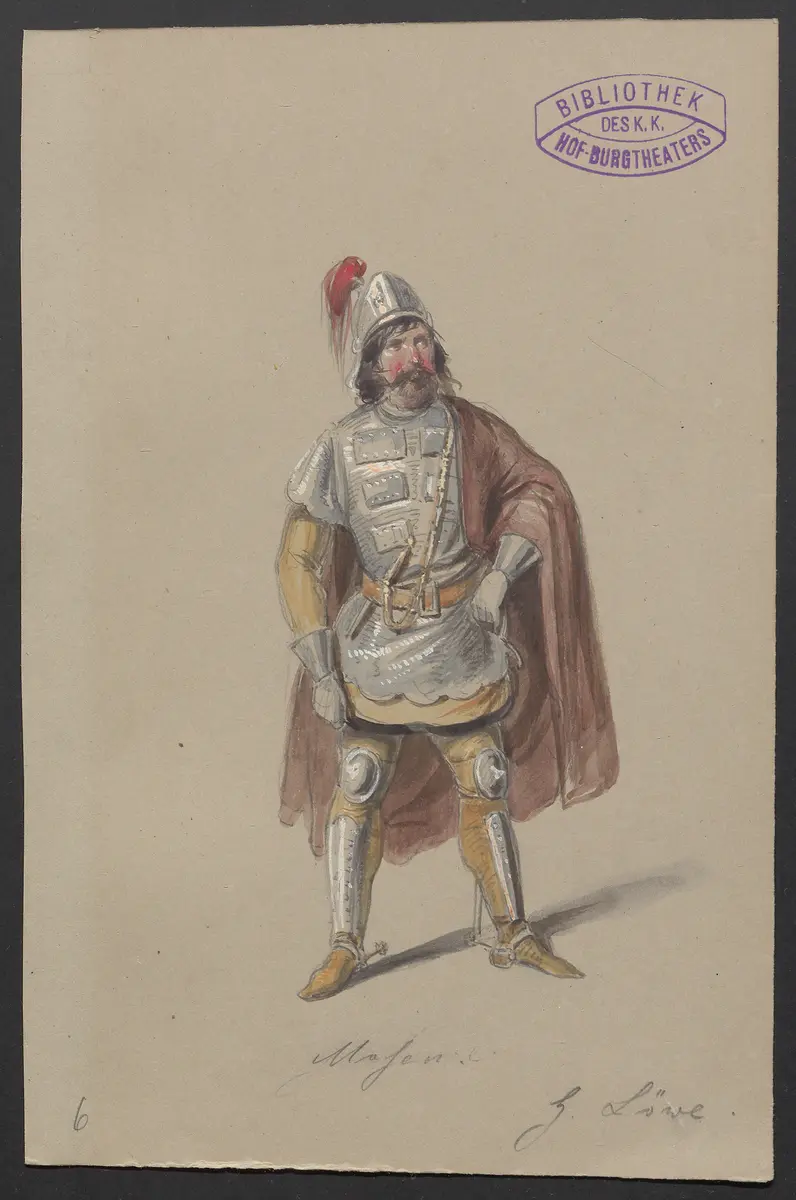 Kunz von Kaufung, Titel der Serie: Figurinen des k.k. Hof-Burgtheaters